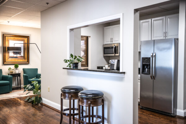 Uplift's kitchen/coffee station